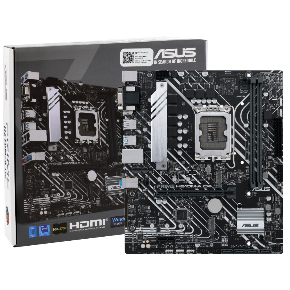 PLACA MADRE 1700 ASUS PRIME H610M-F D4 DDR4/LGA1700/VGA/M.2/USB