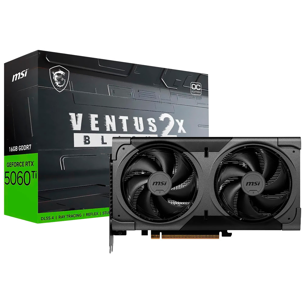 PLACA DE VIDEO MSI GEFORCE RTX5060TI VENTUS 2X OC 16GB GDDR7 912-V535