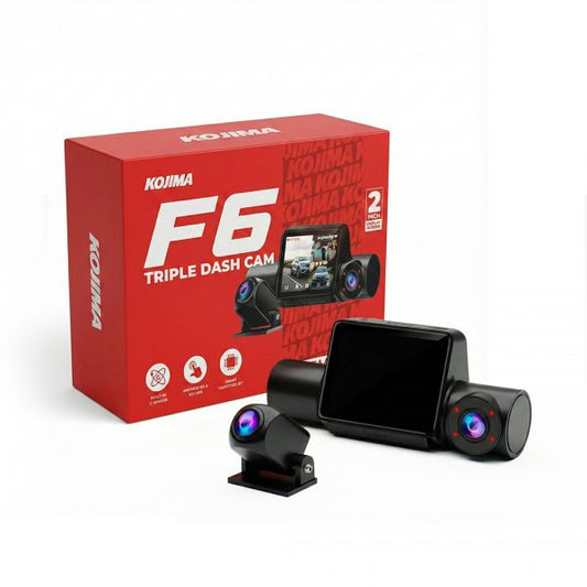 CAMARA DVR P/AUTO KOJIMA F6 TRIPLE CAM FHD