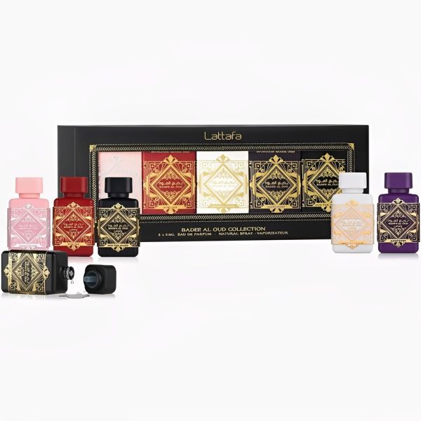 Kit Lattafa Mini Badee Al Oud Collection – 5 en 1 – Eau de Parfum – Unisex – 5 ml