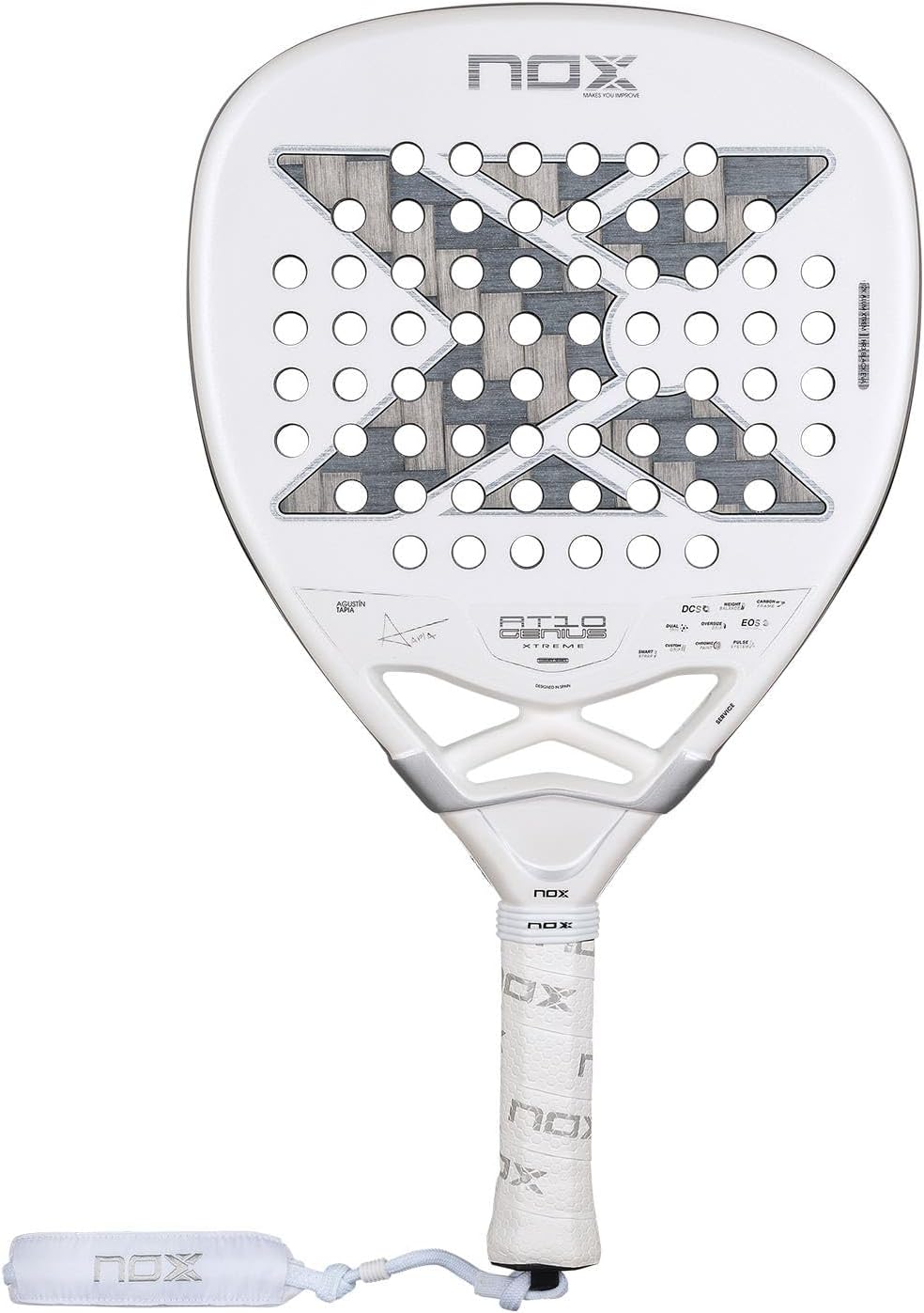 PALETA DE PADEL NOX AT10 GENIUS ATTACK 12K ALUM XTREM 2026 AGUSTI TAPI