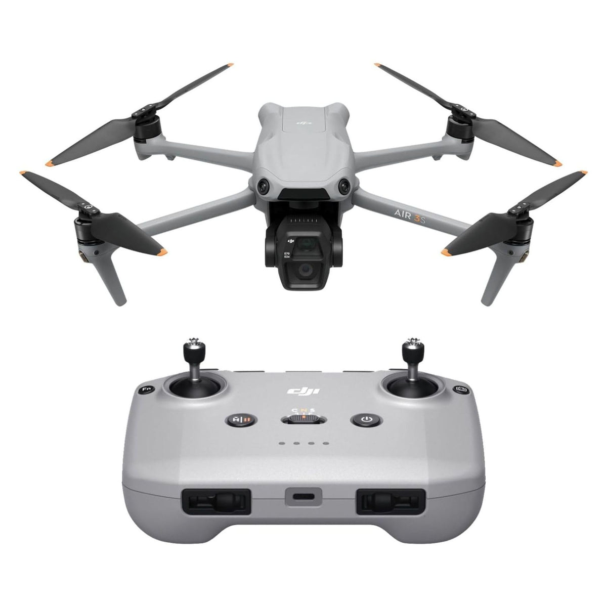 DRON DJI AIR 3S (RC-N3) 1 BATERIA SEM PANTALLA (ANATEL)