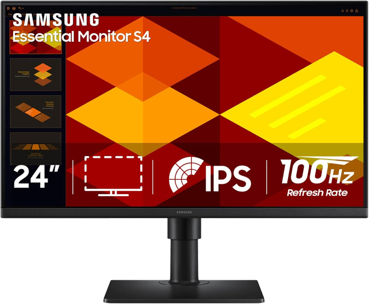 MONITOR 24" SAMSUNG LS24D402GANXGO ESSENTIAL S4 IPS FHD 5MS/100HZ