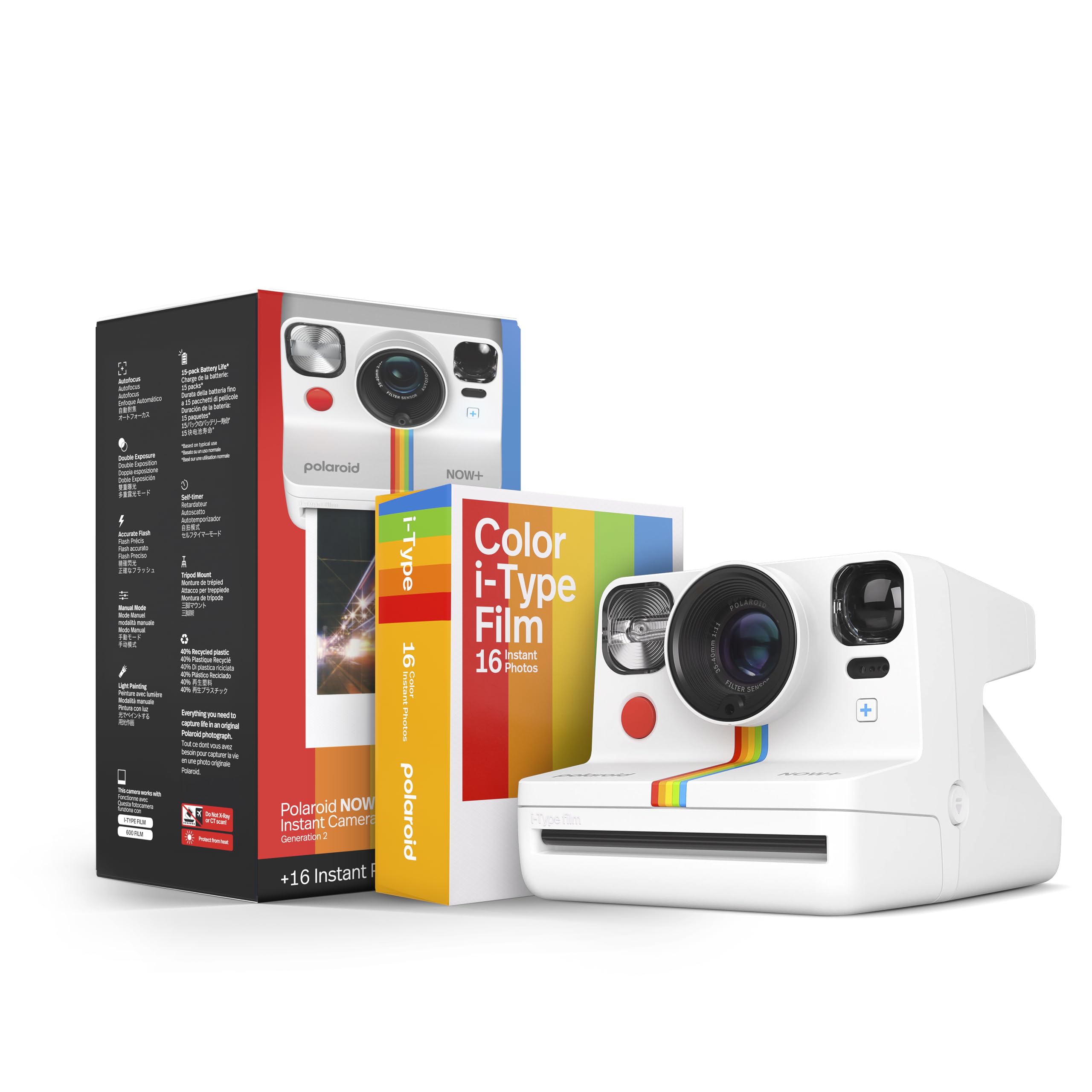 Cámara Instantánea Polaroid Now Plus - Generación 2 - Blanco