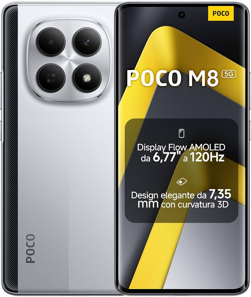 XIAOMI POCO M8 5G DS/512GB/8 6.77" SILVER GLOBAL (BR)