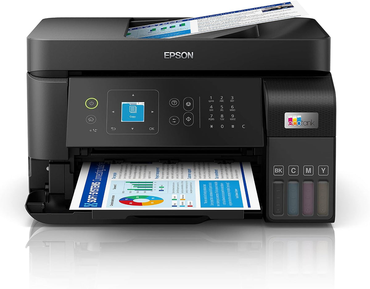 IMPRESORA EPSON L5590 MULTIF ECOTANK WIFI BIVOLT 4IN1 PRETO