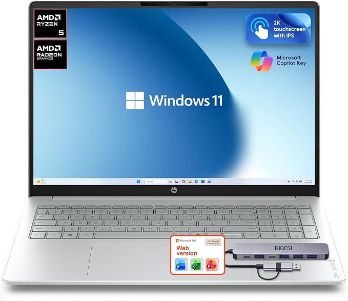 Notebook HP 16-BU0130WM CORE3-N355 8G/256G SSD/16"2K/W11/SILVER