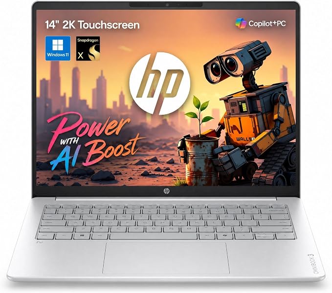 Notebook HP 14-HZ0005DX SNAPDRAGON X 16G/512G SSD/14"2K/W11/TOUCH/SILVER