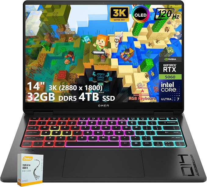 Notebook HP 14-FB1013DX ULTRA7-255H 32G/1T SSD/14"3K/W11/RTX5060