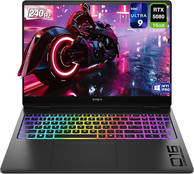 Notebook HP 16-AH0097NR ULTRA9-275HX 32G/1T SSD/16"WQXGA/W11/RTX5080 16G