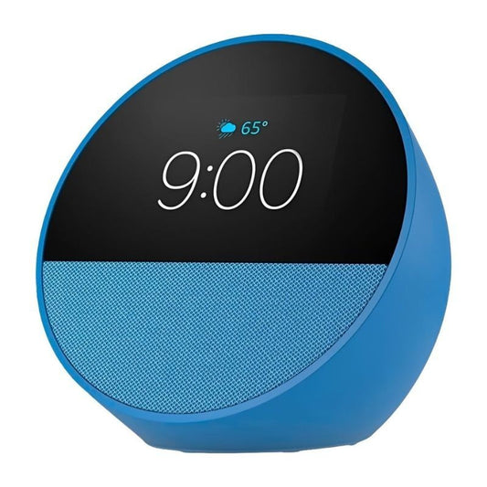 AMAZON ECHO SPOT SMART ALARM CLOCK WITH ALEXA BLUE 2023 C/D