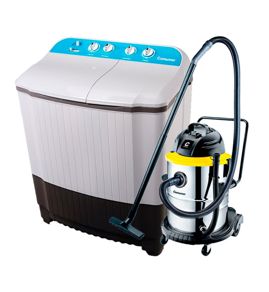 LAVARROPA DOBLE TANQUE 10KG + ASPIRADORA DE 50LTS consumer