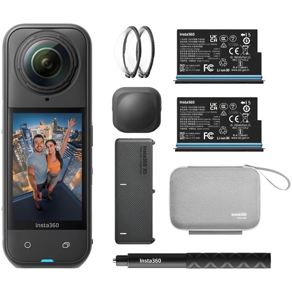 Cámara de Acción Insta360 X5 CINSAAHA Motorcycle Bundle - 72MP - 8K - Cámara 360 - Resistente al Agua