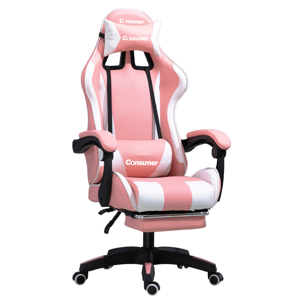 SILLA YT-055 GAMER ROSA Y BLANCA consumer