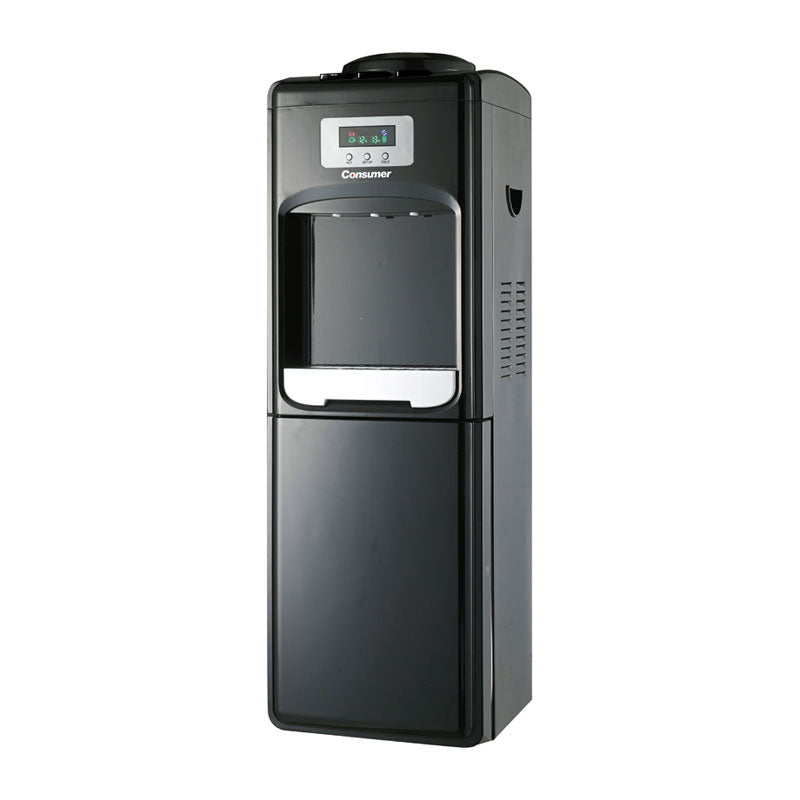 DISPENSER DE PIE C/HELADERA NEGRO CONSUMER